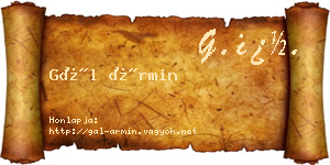 Gál Ármin névjegykártya